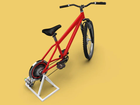 СТАЦИОНАРНЫЙ ВЕЛОСИПЕД ПОДСТАВКА ВЕЛОСИПЕД ГЕНЕРАТОР ПЕДАЛЬ ЗАРЯДНОЕ УСТРОЙСТВО 3D Модель