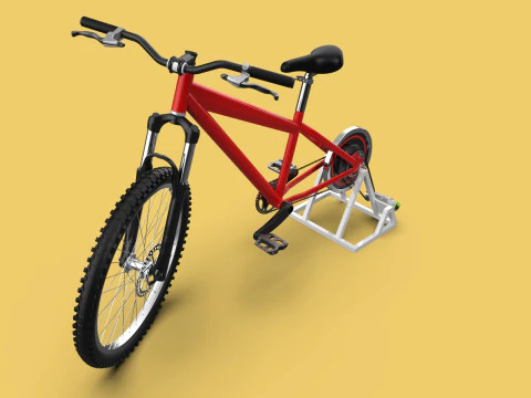 СТАЦИОНАРНЫЙ ВЕЛОСИПЕД ПОДСТАВКА ВЕЛОСИПЕД ГЕНЕРАТОР ПЕДАЛЬ ЗАРЯДНОЕ УСТРОЙСТВО 3D Модель