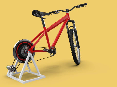 СТАЦИОНАРНЫЙ ВЕЛОСИПЕД ПОДСТАВКА ВЕЛОСИПЕД ГЕНЕРАТОР ПЕДАЛЬ ЗАРЯДНОЕ УСТРОЙСТВО 3D Модель