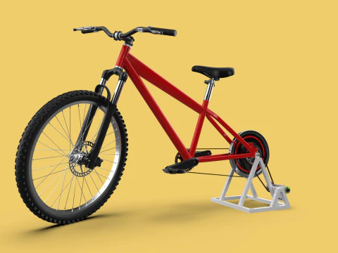 СТАЦИОНАРНЫЙ ВЕЛОСИПЕД ПОДСТАВКА ВЕЛОСИПЕД ГЕНЕРАТОР ПЕДАЛЬ ЗАРЯДНОЕ УСТРОЙСТВО 3D Модель