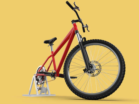 СТАЦИОНАРНЫЙ ВЕЛОСИПЕД ПОДСТАВКА ВЕЛОСИПЕД ГЕНЕРАТОР ПЕДАЛЬ ЗАРЯДНОЕ УСТРОЙСТВО 3D Модель