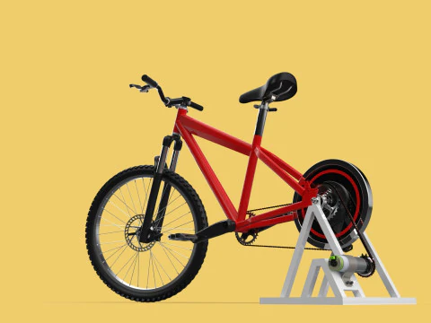 СТАЦИОНАРНЫЙ ВЕЛОСИПЕД ПОДСТАВКА ВЕЛОСИПЕД ГЕНЕРАТОР ПЕДАЛЬ ЗАРЯДНОЕ УСТРОЙСТВО 3D Модель