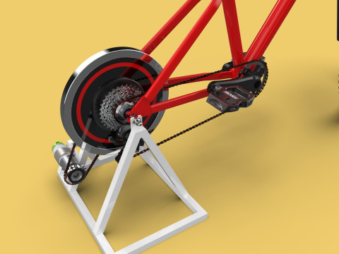 STATIONARY EXERCISE BIKE STAND BICYCLE GENERATOR PEDAL CHARGER Model 3D