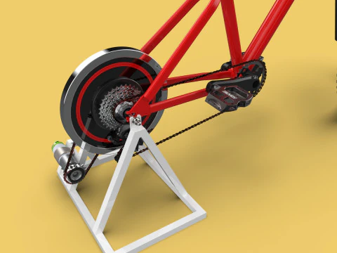 СТАЦИОНАРНЫЙ ВЕЛОСИПЕД ПОДСТАВКА ВЕЛОСИПЕД ГЕНЕРАТОР ПЕДАЛЬ ЗАРЯДНОЕ УСТРОЙСТВО 3D Модель