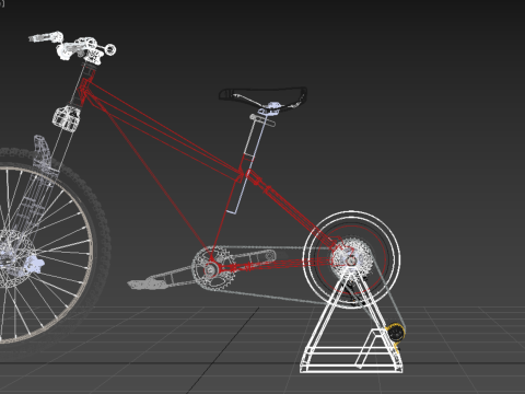 STATIONARY EXERCISE BIKE STAND BICYCLE GENERATOR PEDAL CHARGER Model 3D