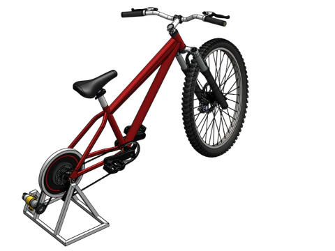 СТАЦИОНАРНЫЙ ВЕЛОСИПЕД ПОДСТАВКА ВЕЛОСИПЕД ГЕНЕРАТОР ПЕДАЛЬ ЗАРЯДНОЕ УСТРОЙСТВО 3D Модель