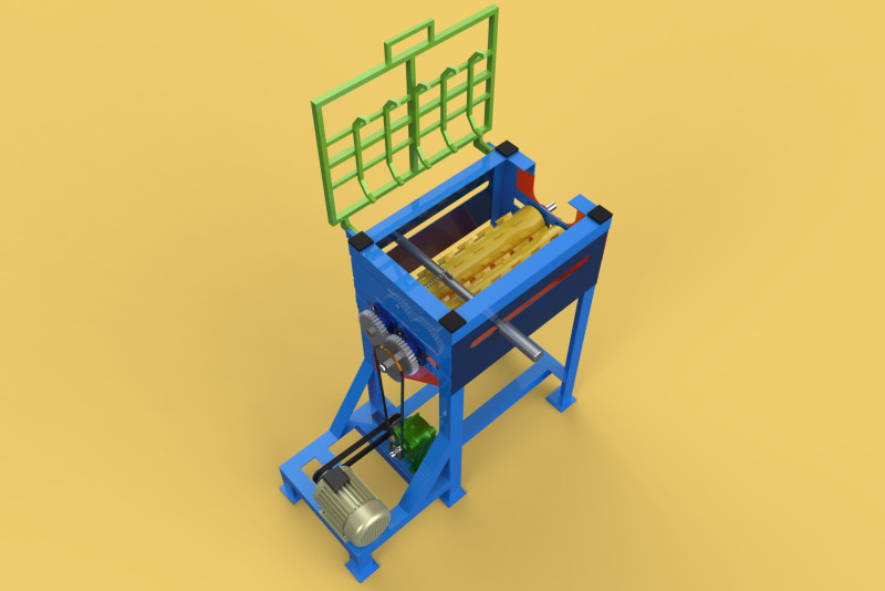 COCONUT DEHUSKING PEELING MACHINE PEELER TOOL REMOVAL SKIN PALM 3D मॉडल .c4d .max .obj .3ds .fbx .stl .blend