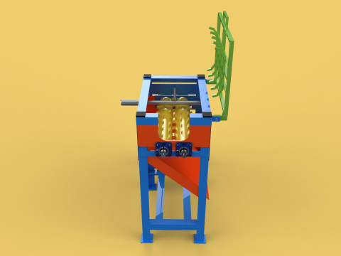 COCONUT DEHUSKING PEELING MACHINE PEELER TOOL REMOVAL SKIN PALM 3D मॉडल