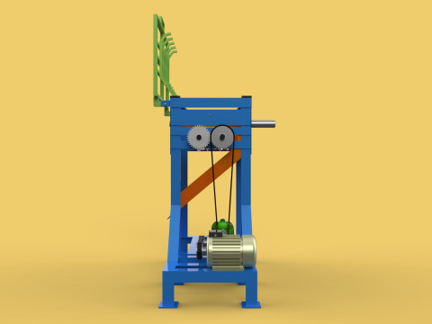 COCONUT DEHUSKING PEELING MACHINE PEELER TOOL REMOVAL SKIN PALM 3D मॉडल