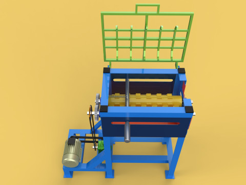 COCONUT DEHUSKING PEELING MACHINE PEELER TOOL REMOVAL SKIN PALM 3D मॉडल