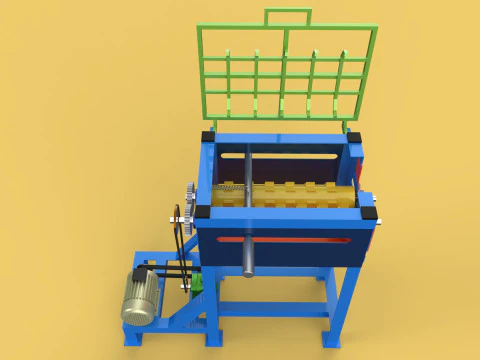 COCONUT DEHUSKING PEELING MACHINE PEELER TOOL REMOVAL SKIN PALM 3D Model