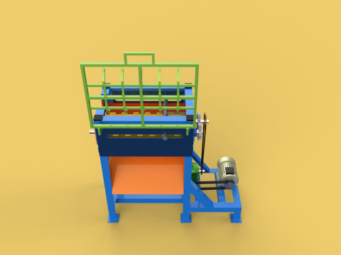 COCONUT DEHUSKING PEELING MACHINE PEELER TOOL REMOVAL SKIN PALM 3D मॉडल