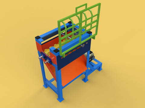 COCONUT DEHUSKING PEELING MACHINE PEELER TOOL REMOVAL SKIN PALM 3D मॉडल