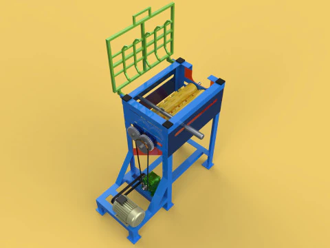 COCONUT DEHUSKING PEELING MACHINE PEELER TOOL REMOVAL SKIN PALM 3D Model