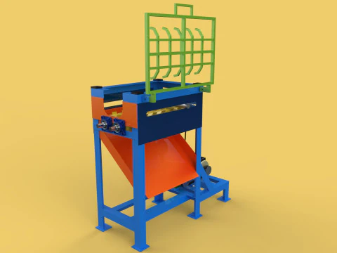 COCONUT DEHUSKING PEELING MACHINE PEELER TOOL REMOVAL SKIN PALM 3D Model