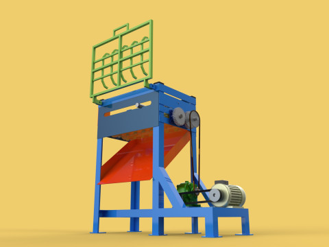 COCONUT DEHUSKING PEELING MACHINE PEELER TOOL REMOVAL SKIN PALM 3D मॉडल