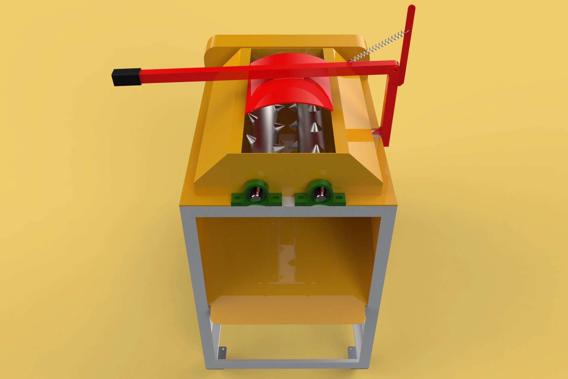 COCONUT DEHUSKER PEELING MACHINE PEELER TOOL REMOVAL SKIN FRUIT 3D Model .c4d .max .obj .3ds .fbx .stl .blend 