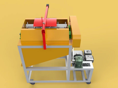 COCONUT DEHUSKER PEELING MACHINE PEELER TOOL REMOVAL SKIN FRUIT 3D Model