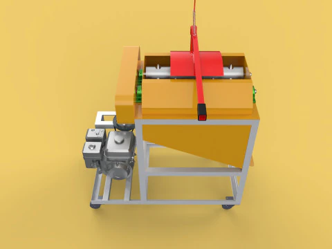 COCONUT DEHUSKER PEELING MACHINE PEELER TOOL REMOVAL SKIN FRUIT 3D Model