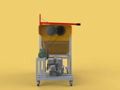 COCONUT DEHUSKER PEELING MACHINE PEELER TOOL REMOVAL SKIN FRUIT Model 3D