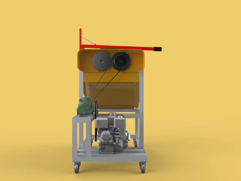 COCONUT DEHUSKER PEELING MACHINE PEELER TOOL REMOVAL SKIN FRUIT 3D Model