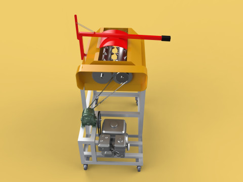 COCONUT DEHUSKER PEELING MACHINE PEELER TOOL REMOVAL SKIN FRUIT Model 3D