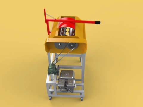 COCONUT DEHUSKER PEELING MACHINE PEELER TOOL REMOVAL SKIN FRUIT 3D Model