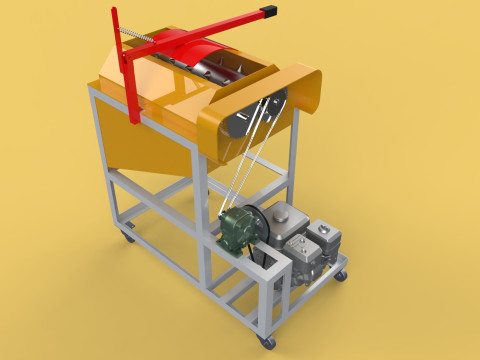 COCONUT DEHUSKER PEELING MACHINE PEELER TOOL REMOVAL SKIN FRUIT Model 3D