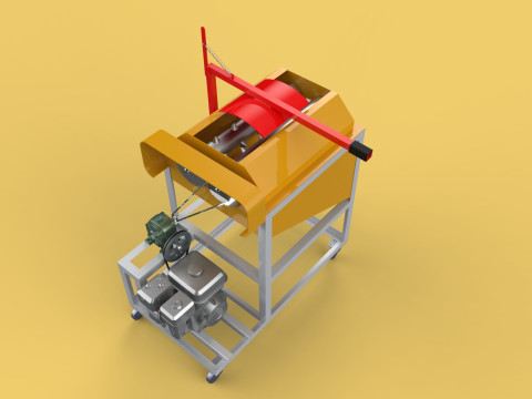 COCONUT DEHUSKER PEELING MACHINE PEELER TOOL REMOVAL SKIN FRUIT Model 3D