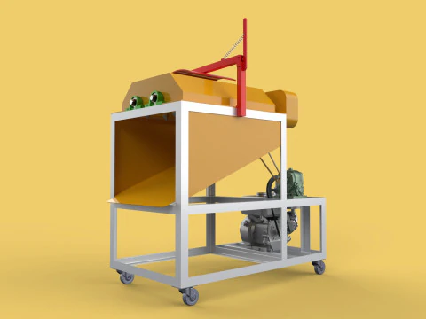 COCONUT DEHUSKER PEELING MACHINE PEELER TOOL REMOVAL SKIN FRUIT 3D Model
