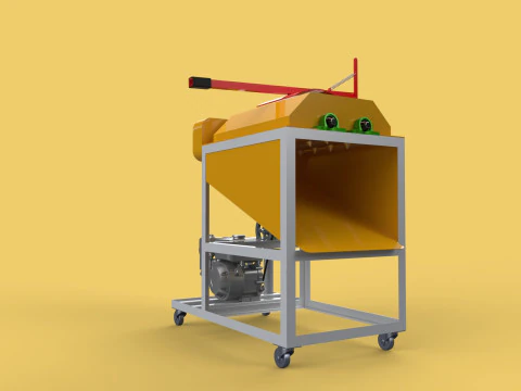 COCONUT DEHUSKER PEELING MACHINE PEELER TOOL REMOVAL SKIN FRUIT 3D Model