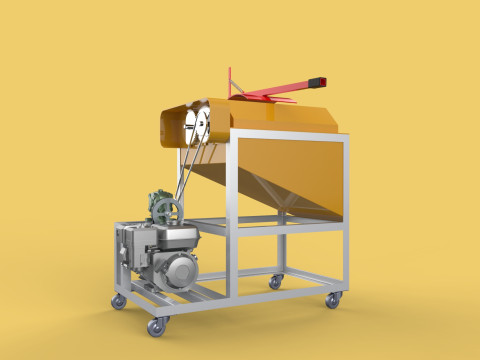 COCONUT DEHUSKER PEELING MACHINE PEELER TOOL REMOVAL SKIN FRUIT Model 3D