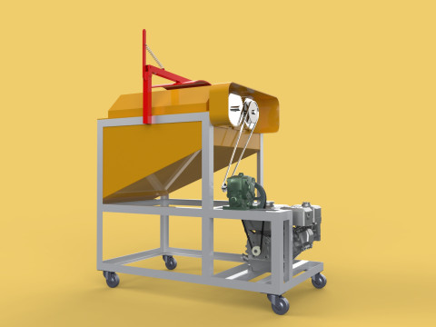 COCONUT DEHUSKER PEELING MACHINE PEELER TOOL REMOVAL SKIN FRUIT Model 3D