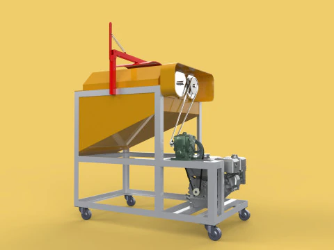 COCONUT DEHUSKER PEELING MACHINE PEELER TOOL REMOVAL SKIN FRUIT 3D Model