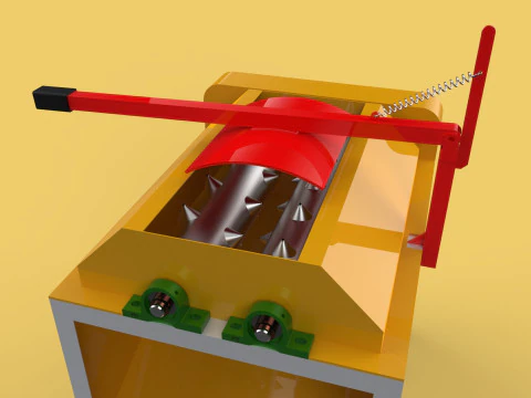 COCONUT DEHUSKER PEELING MACHINE PEELER TOOL REMOVAL SKIN FRUIT 3D Model