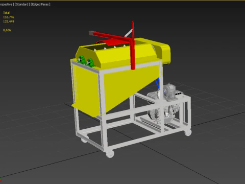 COCONUT DEHUSKER PEELING MACHINE PEELER TOOL REMOVAL SKIN FRUIT 3D Model