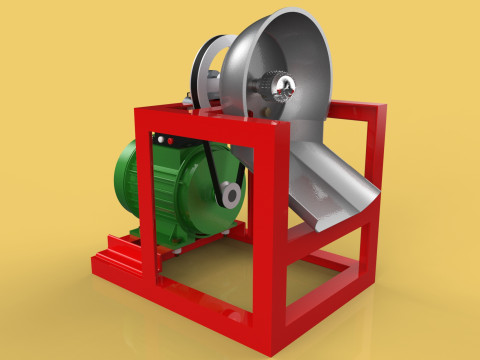 COCONUT GRATING MACHINE GRATER SHREDDER SCRAPER CHOPPER CRUSHER 3D मॉडल