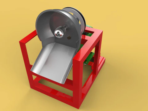 COCONUT GRATING MACHINE GRATER SHREDDER SCRAPER CHOPPER CRUSHER 3D Model