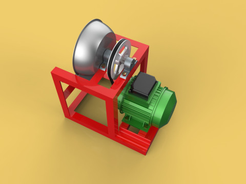 COCONUT GRATING MACHINE GRATER SHREDDER SCRAPER CHOPPER CRUSHER 3Dモデル