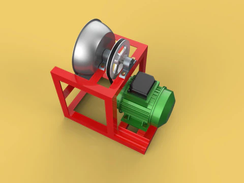 COCONUT GRATING MACHINE GRATER SHREDDER SCRAPER CHOPPER CRUSHER 3D Model