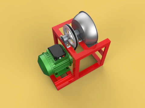 COCONUT GRATING MACHINE GRATER SHREDDER SCRAPER CHOPPER CRUSHER 3D Model