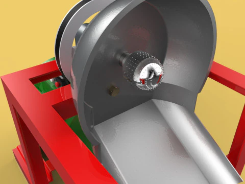 COCONUT GRATING MACHINE GRATER SHREDDER SCRAPER CHOPPER CRUSHER 3D Model