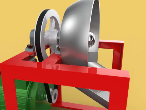 COCONUT GRATING MACHINE GRATER SHREDDER SCRAPER CHOPPER CRUSHER 3D Model