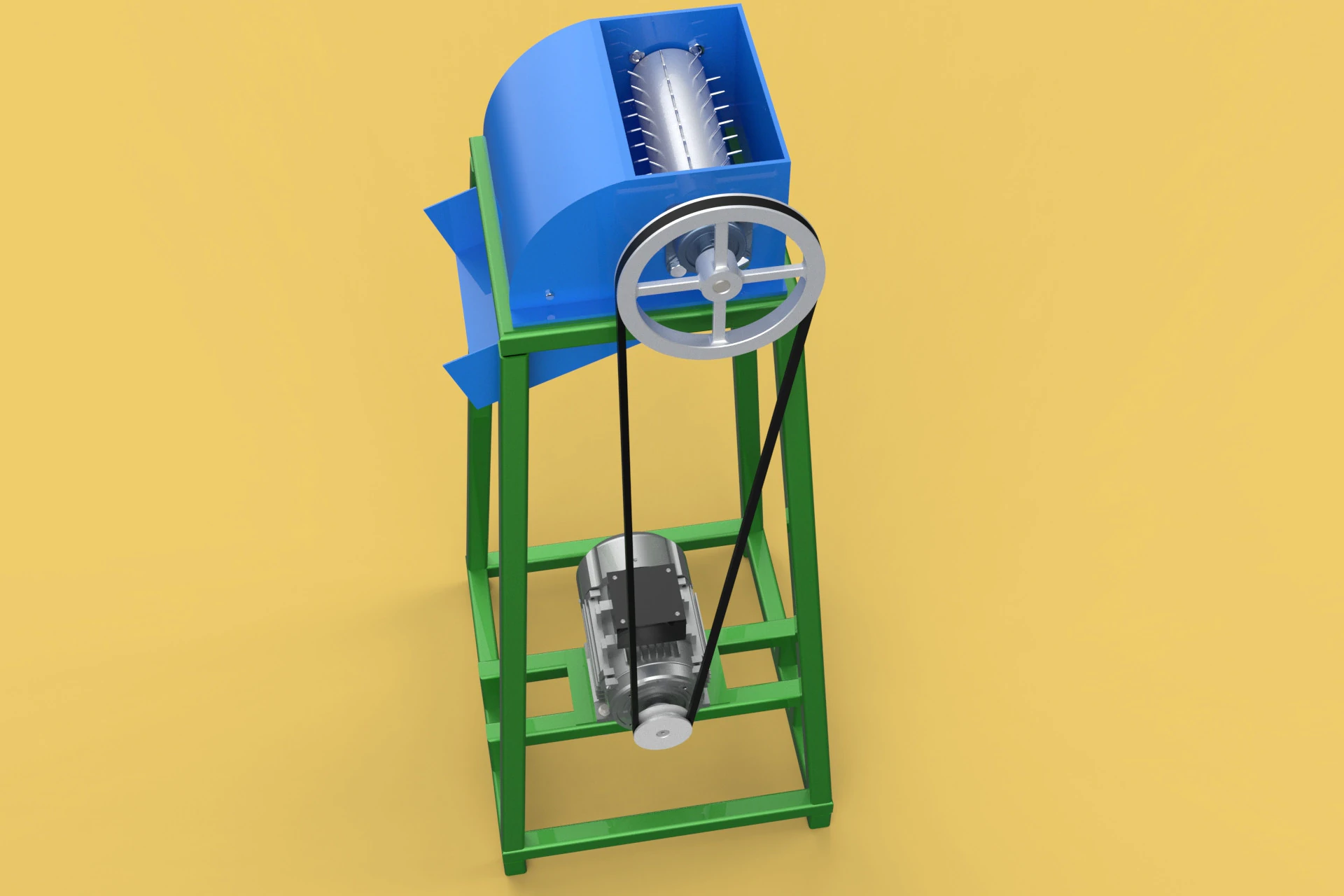 ORGANIC WASTE SHREDDER CRUSHER VEGETABLE COCOPEAT GRIND MACHINE 3D Model .c4d .max .obj .3ds .fbx .stl .blend 