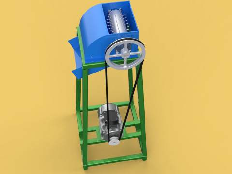 ORGANIC WASTE SHREDDER CRUSHER VEGETABLE COCOPEAT GRIND MACHINE 3D Model
