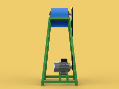ORGANIC WASTE SHREDDER CRUSHER VEGETABLE COCOPEAT GRIND MACHINE Modelo 3D