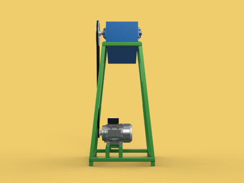 ORGANIC WASTE SHREDDER CRUSHER VEGETABLE COCOPEAT GRIND MACHINE Modelo 3D