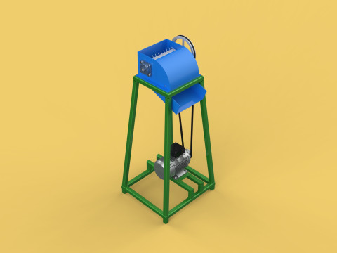 ORGANIC WASTE SHREDDER CRUSHER VEGETABLE COCOPEAT GRIND MACHINE Modelo 3D
