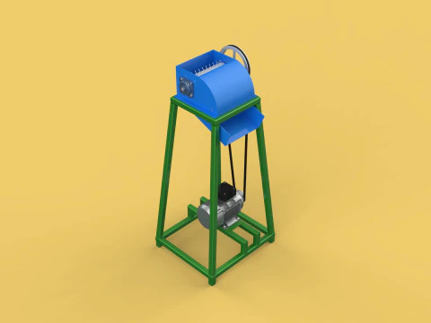 ORGANIC WASTE SHREDDER CRUSHER VEGETABLE COCOPEAT GRIND MACHINE 3D Model