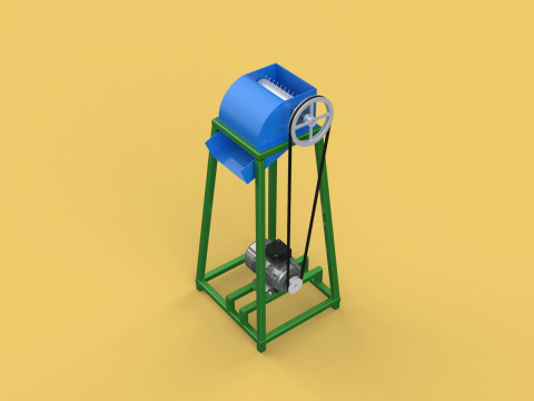 ORGANIC WASTE SHREDDER CRUSHER VEGETABLE COCOPEAT GRIND MACHINE Modelo 3D